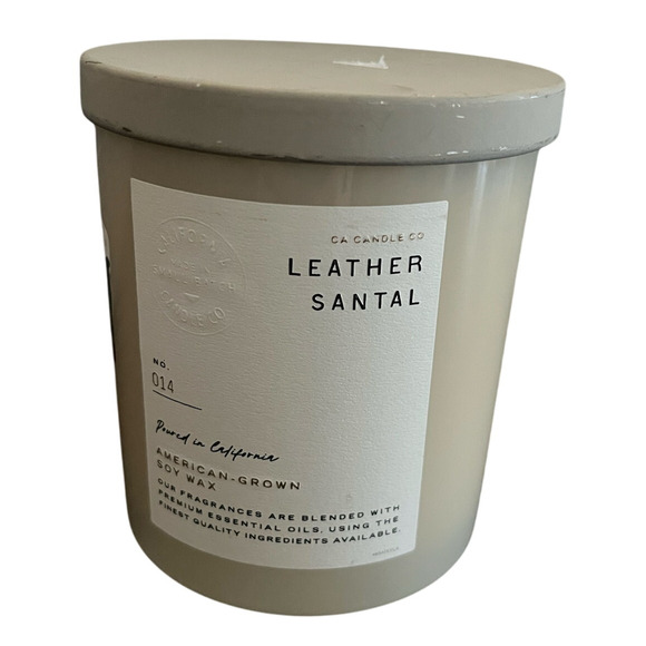 Viral Tiktok Leoben Leather Santal Candle 9 Oz Manly Vegan Soy Wax Blend - Picture 1 of 3